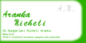 aranka micheli business card